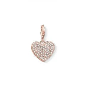 Thomas Sabo Charm Club Sparkly Rose Gold Heart Charm 1569-416-14 Thomas Sabo Collectable Charms