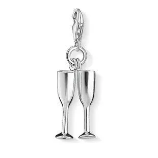 Thomas Sabo Jewellery Thomas Sabo Charm Club Sterling Silver Champagne Glasses Charm