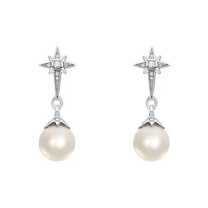Thomas Sabo Jewellery Thomas Sabo Sterling Silver Pearl Star Drop Stud Earrings