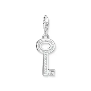 Thomas Sabo Jewellery Thomas Sabo Sterling Silver White Stones Key Charm