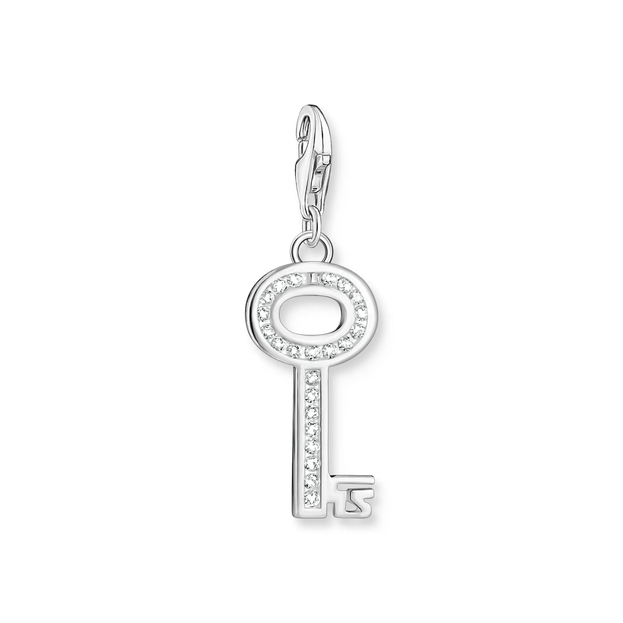 Thomas Sabo Jewellery Thomas Sabo Sterling Silver White Stones Key Charm