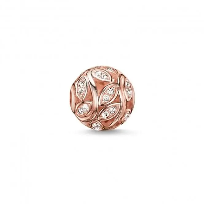 Thomas Sabo Karma Beads Jewellery Thomas Sabo Karma Silver Gold Plated Rose Gold Zirconia Bead K0080