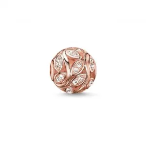 Thomas Sabo Karma Beads Jewellery Thomas Sabo Karma Silver Gold Plated Rose Gold Zirconia Bead K0080