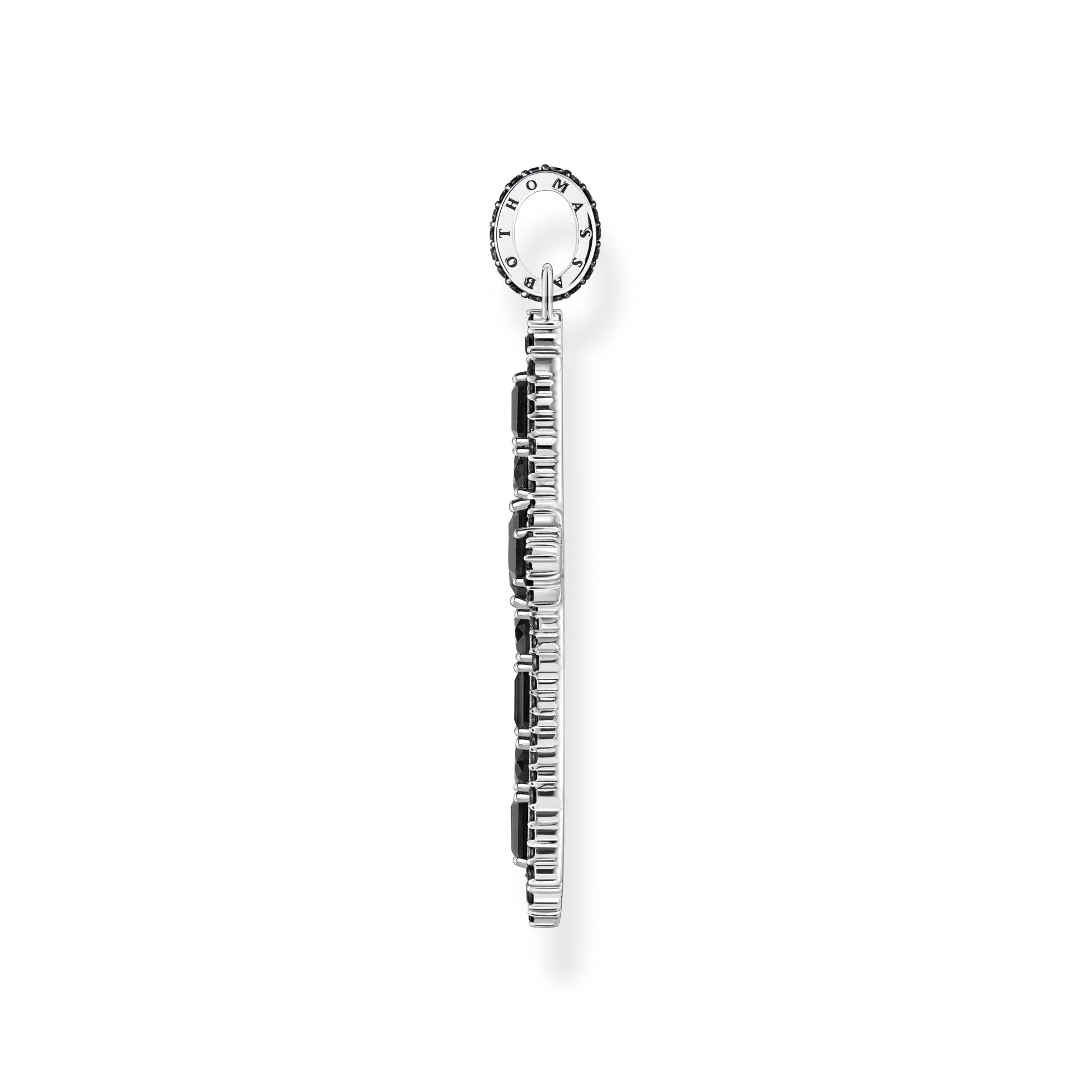 Thomas Sabo Mens Pendants Jewellery Blackened cross pendant with zirconia