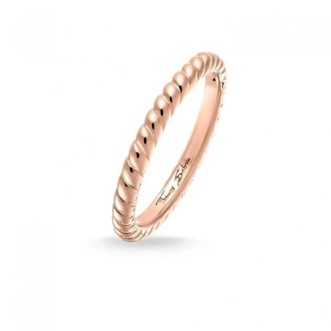 Thomas Sabo Rose Gold Cord Look Ring TR1978-415-12 Thomas Sabo Rings