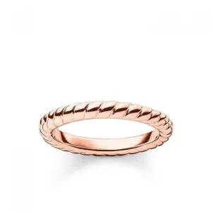 Thomas Sabo Rose Gold Cord Look Ring TR1978-415-12 Thomas Sabo Rings