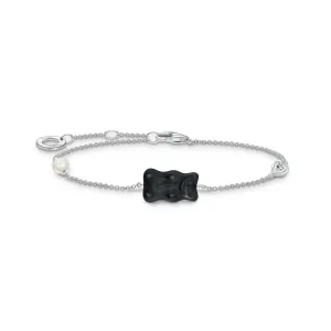 Thomas Sabo Silver Jewellery Thomas Sabo Sterling Silver Haribo Black Bear 16-19cm Bracelet