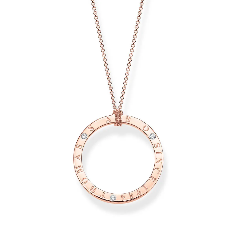 Thomas Sabo Silver Jewellery Thomas Sabo Sterling Silver Sparkling Circles T S 1984 90cm Chain