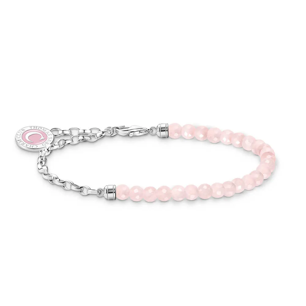 Thomas Sabo Sterling Silver Charmista Rose Quartz 10-13cm Bracelet Sterling Silver	Jewelry