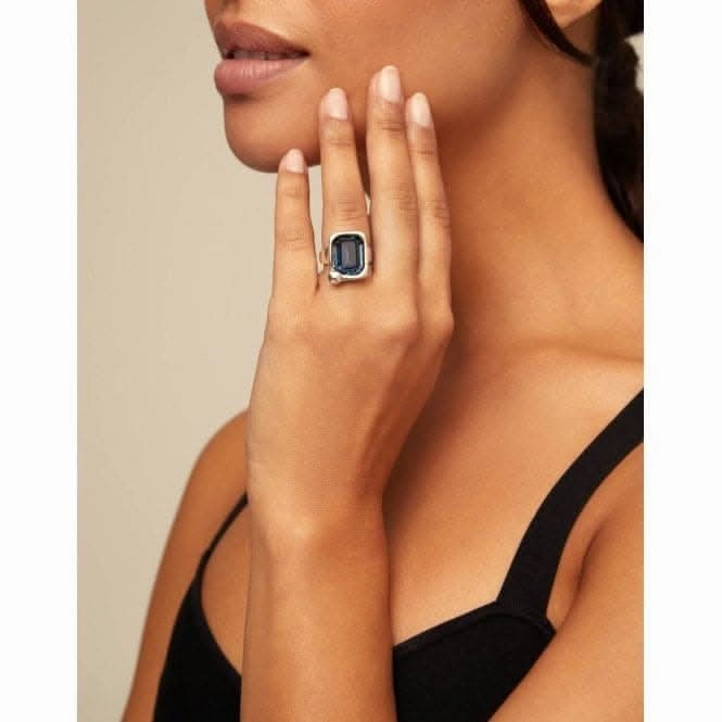 Unconventional Blue Faceted Crystal Ring Unode50 Jewelry And Accessories