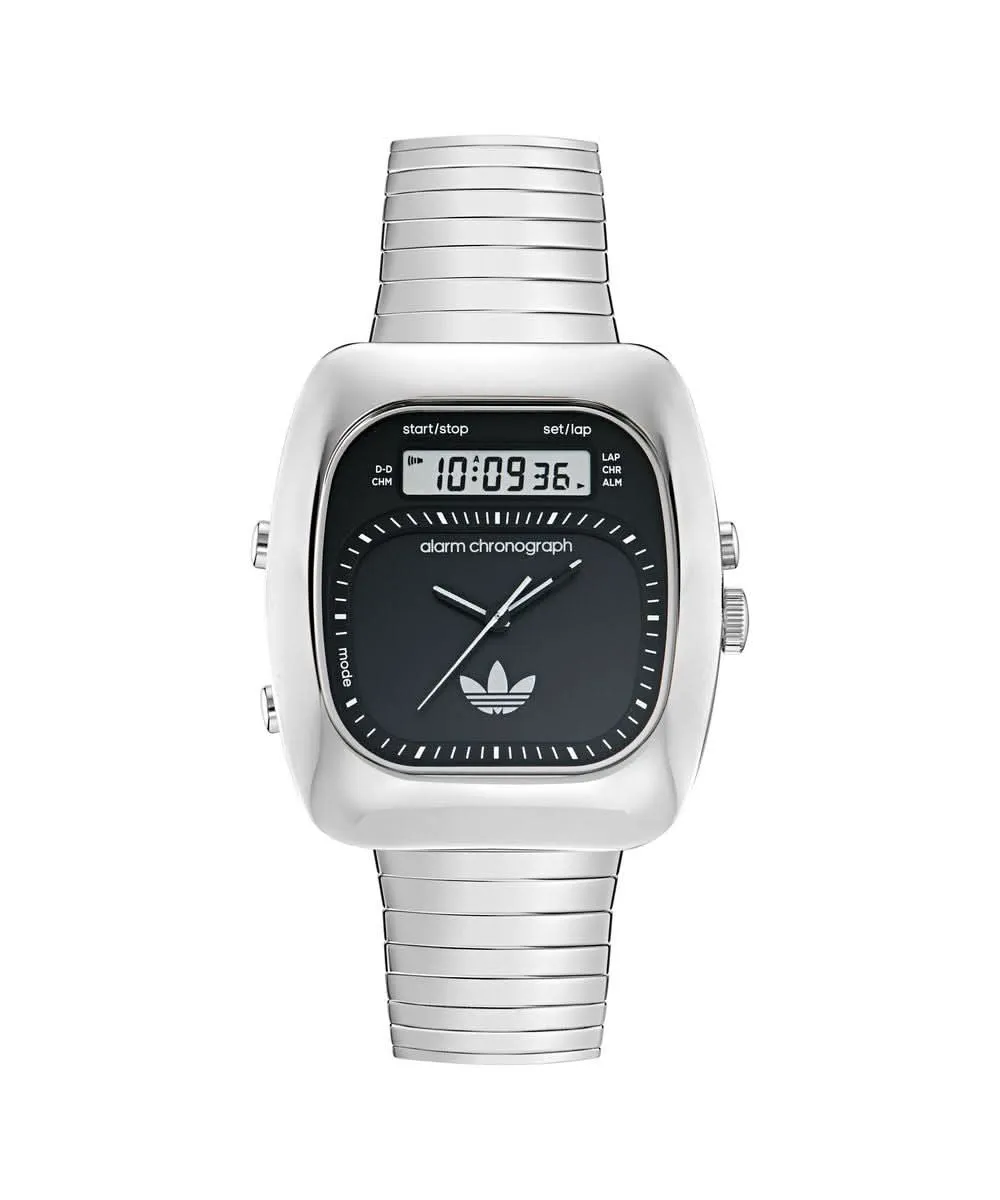 Unisex Retro Wave Three Stainless Steel Watch AOSY25013