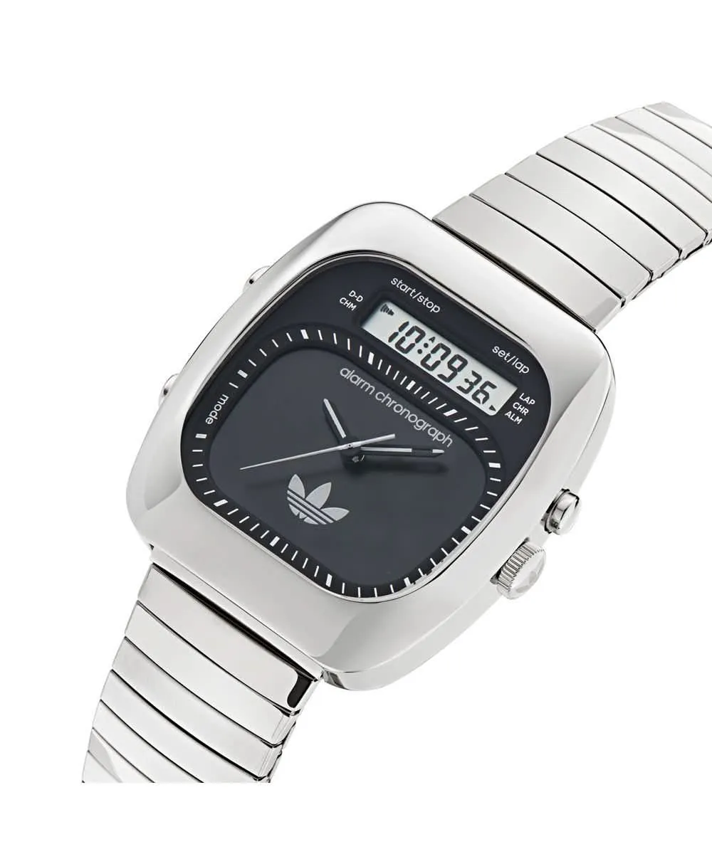 Unisex Retro Wave Three Stainless Steel Watch AOSY25013