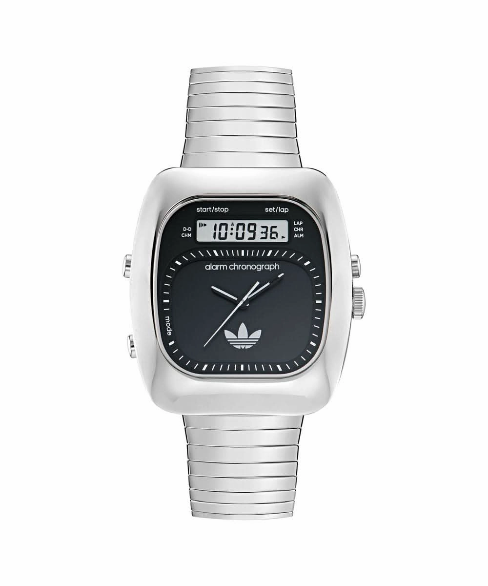 Unisex Retro Wave Three Stainless Steel Watch AOSY25013