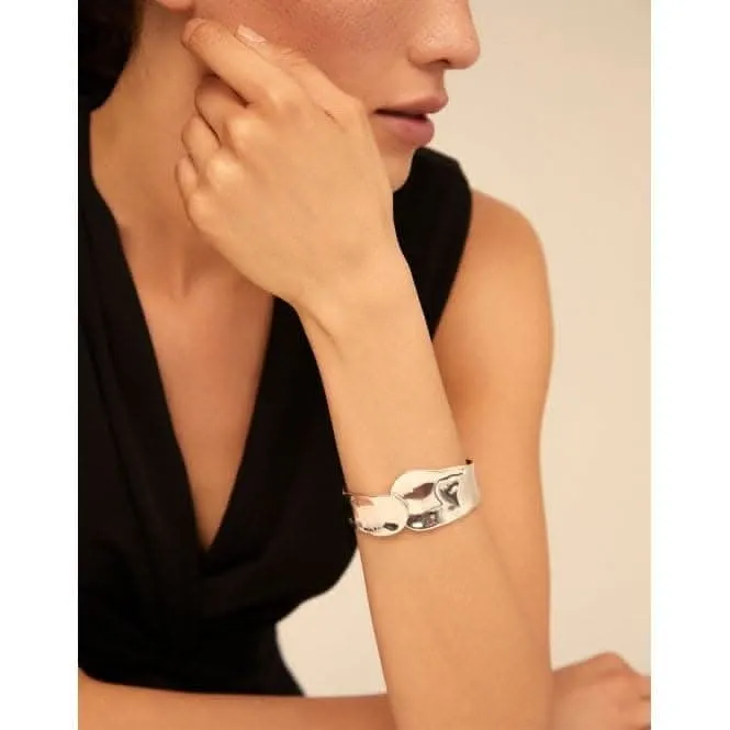 Waves Silver Metal Bracelet Unode50 Jewelry And Accessories