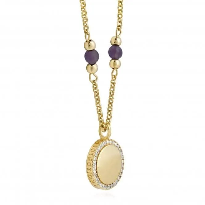 Wellness Gems Gold Amethyst 45cm With 5cm Extender Necklace 3846 Joma Jewellery