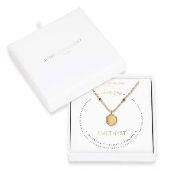 Wellness Gems Gold Amethyst 45cm With 5cm Extender Necklace 3846 Joma Jewellery