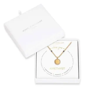 Wellness Gems Gold Amethyst 45cm With 5cm Extender Necklace 3846 Joma Jewellery