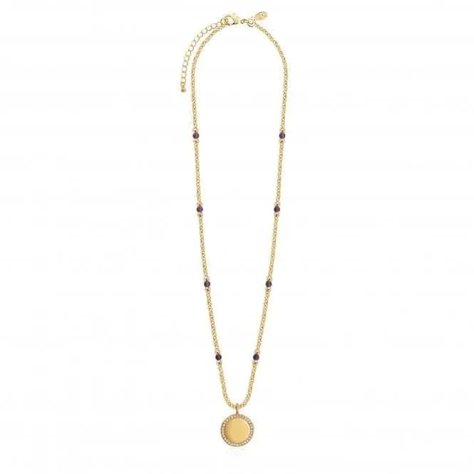Wellness Gems Gold Amethyst 45cm With 5cm Extender Necklace 3846 Joma Jewellery