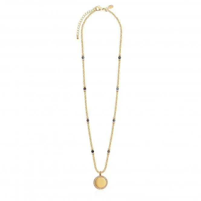 Wellness Gems Gold Blue Lace Agate 45cm With 5cm Extender Necklace 3850 Joma Jewellery
