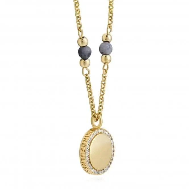 Wellness Gems Gold Blue Lace Agate 45cm With 5cm Extender Necklace 3850 Joma Jewellery