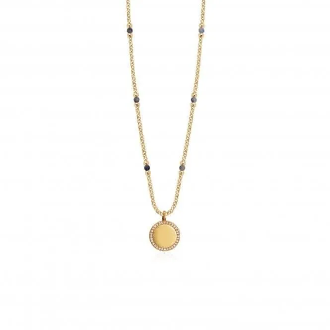 Wellness Gems Gold Blue Lace Agate 45cm With 5cm Extender Necklace 3850 Joma Jewellery