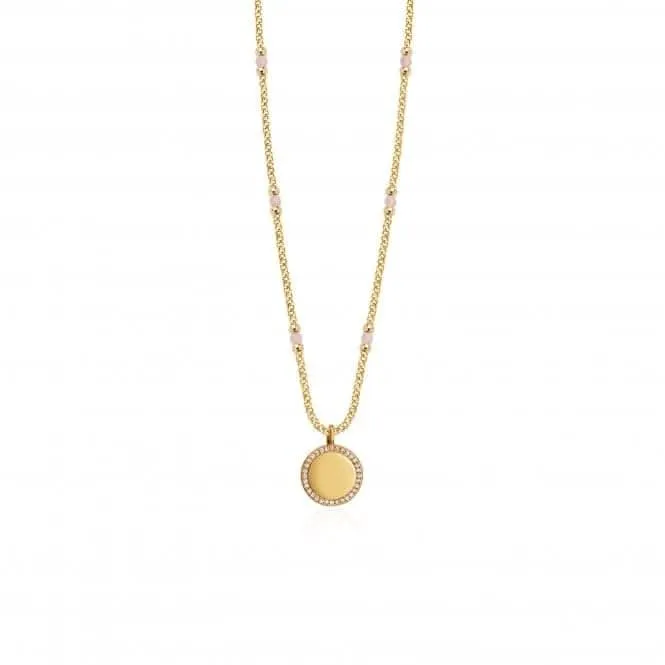 Wellness Gems Gold Rose Quartz 45cm With 5cm Extender Necklace 3848 Joma Jewellery