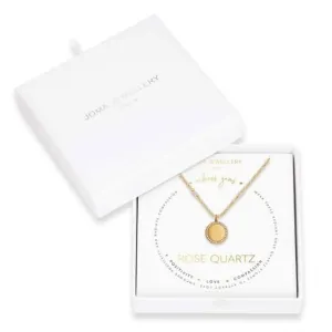 Wellness Gems Gold Rose Quartz 45cm With 5cm Extender Necklace 3848 Joma Jewellery