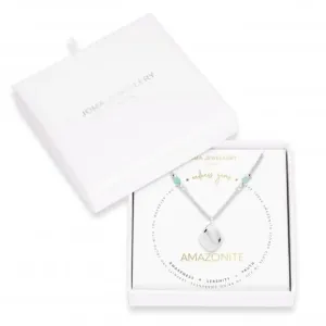 Wellness Gems Silver Amazonite 45cm   5cm Extender Necklace 4229 Joma Jewellery