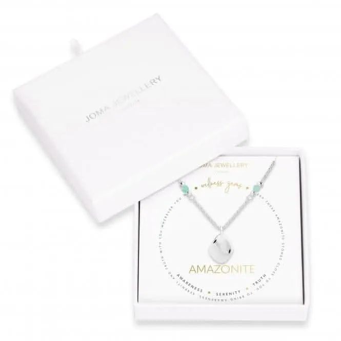 Wellness Gems Silver Amazonite 45cm   5cm Extender Necklace 4229 Joma Jewellery