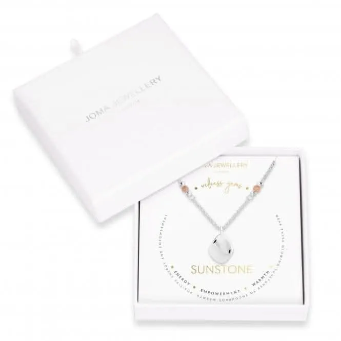 Wellness Gems Silver Sunstone 45cm   5cm Extender Necklace 4226 Joma Jewellery