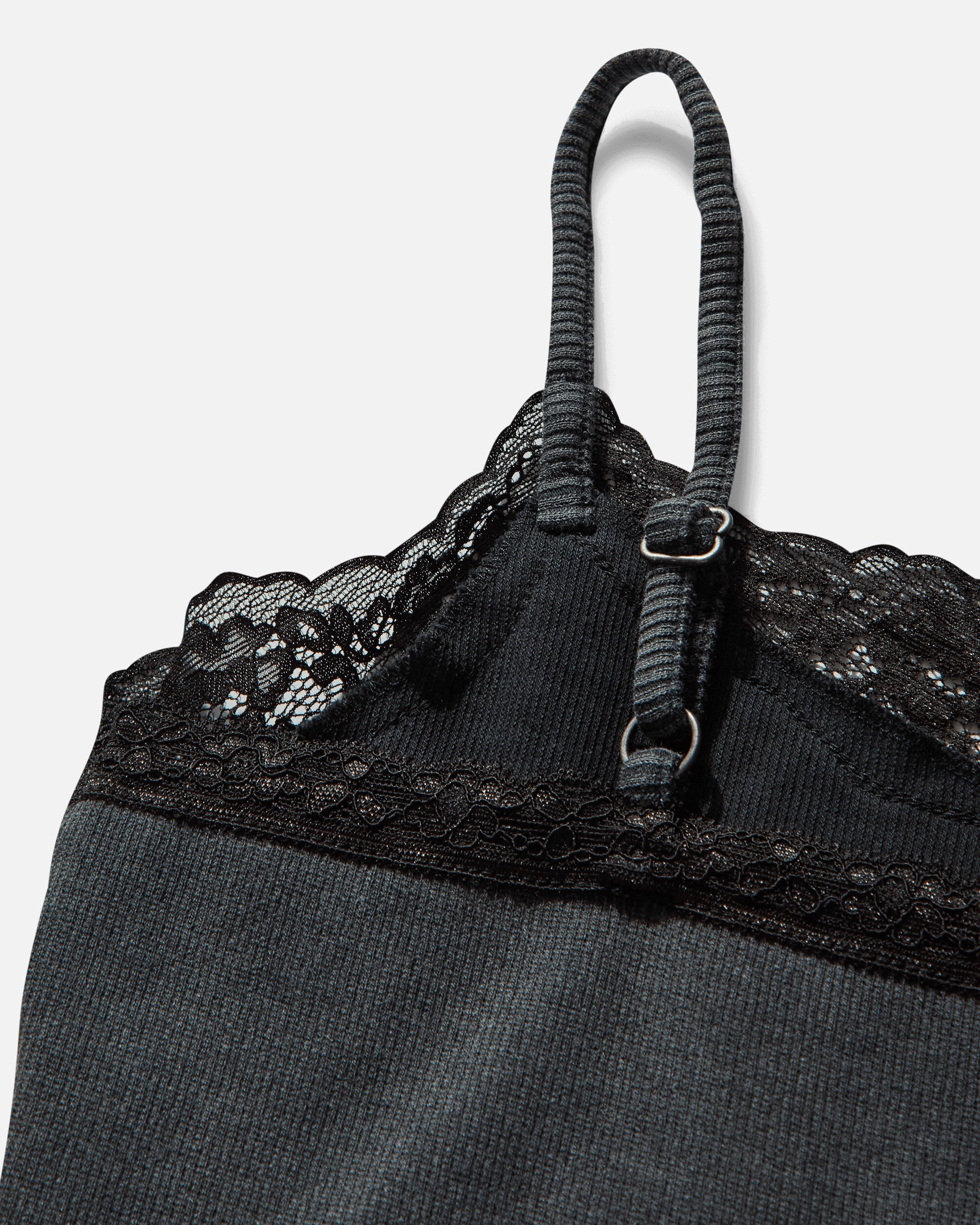 Women's Lace Cami Washed Out Black