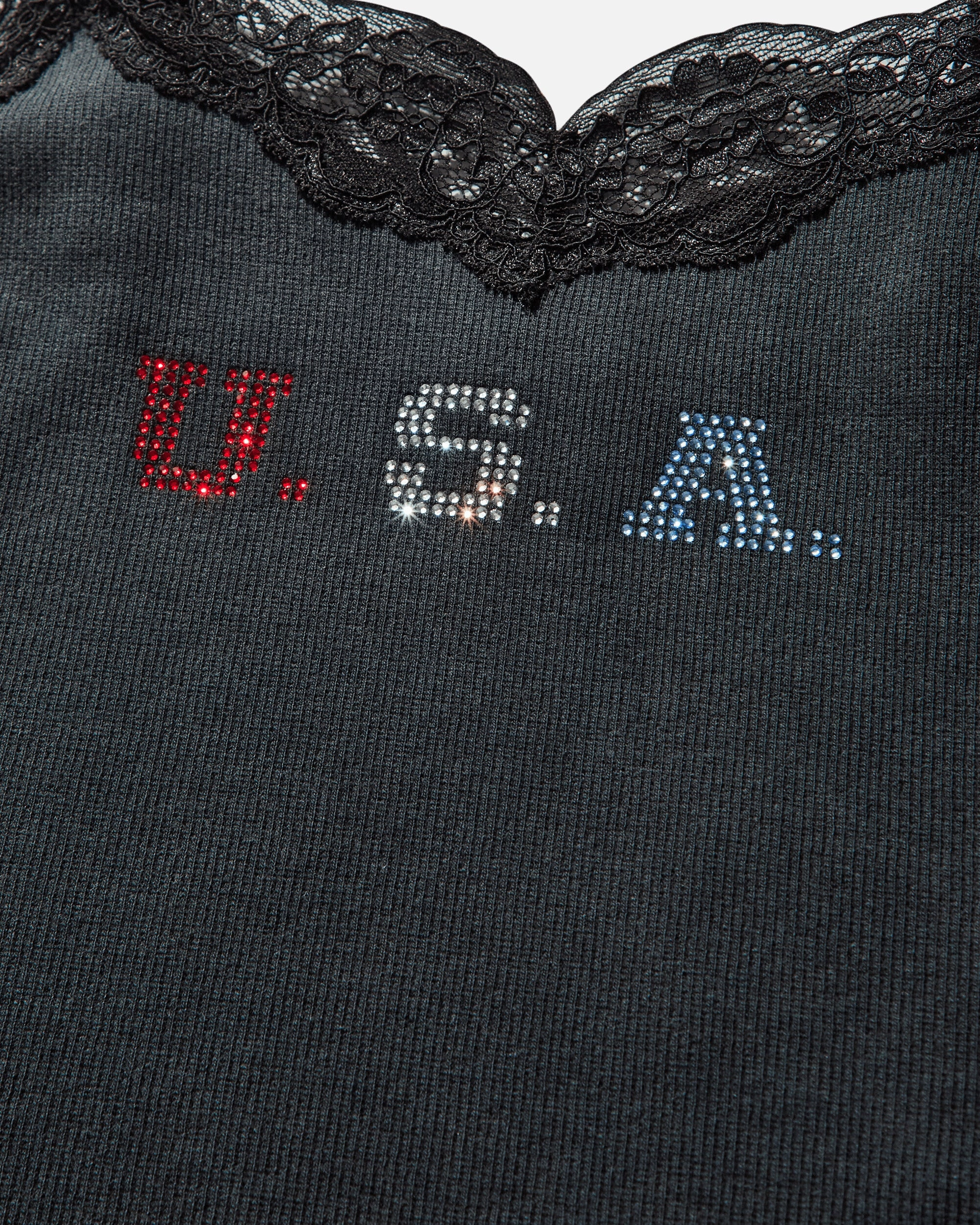 Women's Lace Cami Washed Out Black