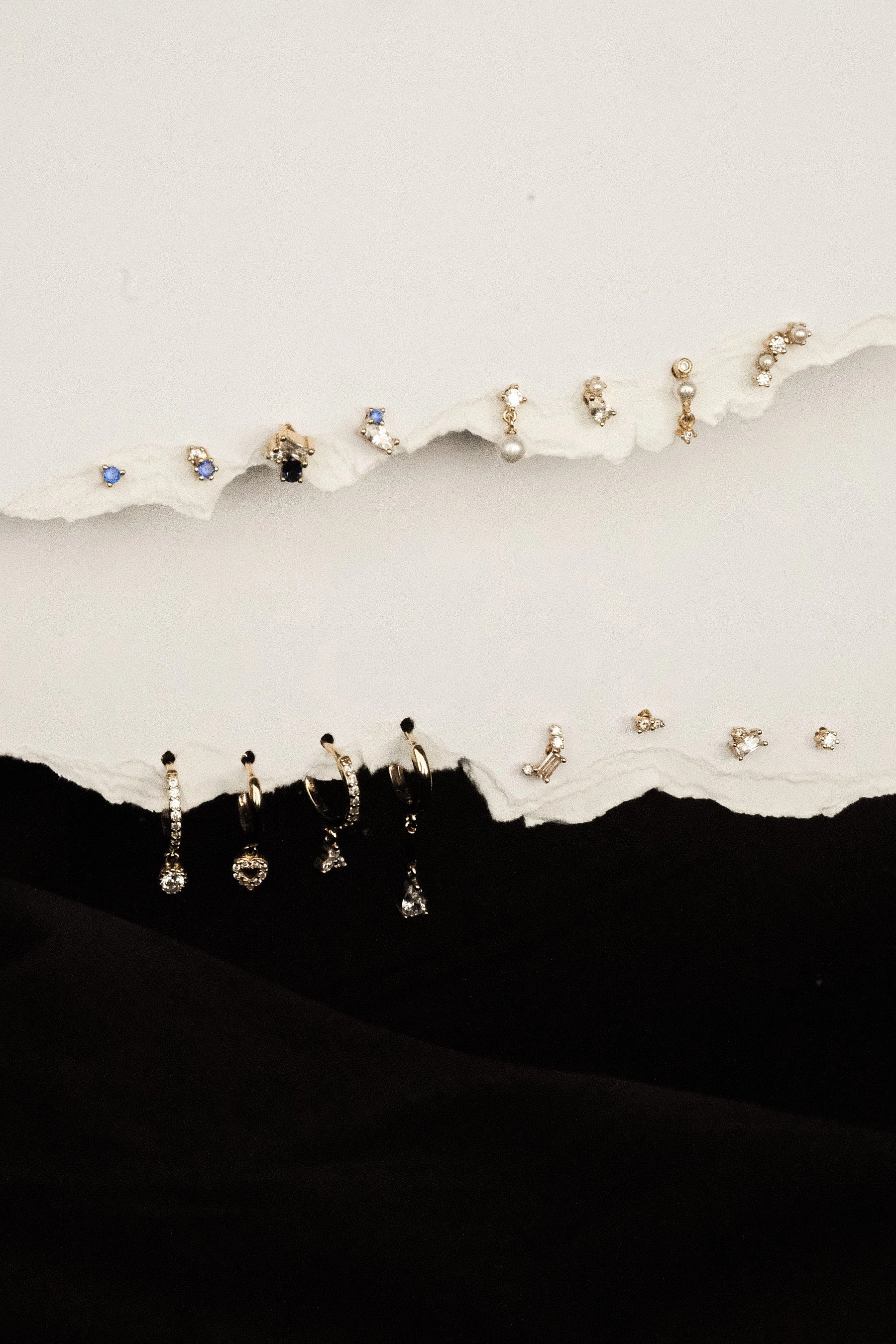 Yoru Blue Crystal Earrings Set