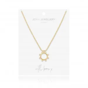 Zahra Gold Zirconia Hoop Necklace 46cm   5cm Extender Necklace 4454 Joma Jewellery