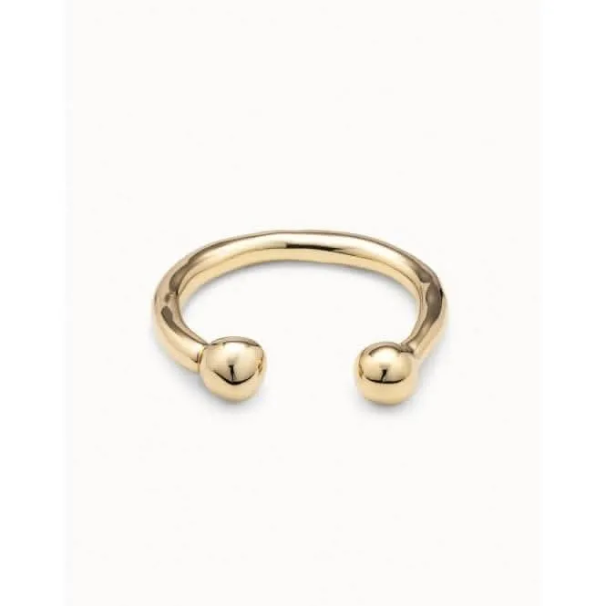 Zen Golden Metal Bangle PUL0467ORO Unode50 Jewelry And Accessories